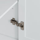 Kitchen Island Cart With 2 Door Cabinet, 2 Drawers, Spice Rack, Towel Holder, Wine Rack, And Foldable Top - White