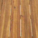 Crowne - Modern Coffee Table With Slat Design - Teak