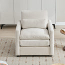 Cozy Upholstered Plush Cushion Armchair For Living Room