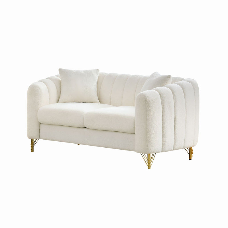 Loveseat Sofa For Living Room And Bedroom - Beige