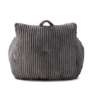 Giant Plush Bean Bag Chair With Armrests And Footstool