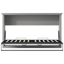 Twin Size Murphy Bed With Cabinet Storage - Gray