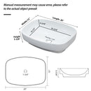 Modern Semi Recessed Ceramic Bathroom Sink With Vessel Design - White