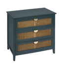 3 Drawer Cabinet, Natural Rattan, American Furniture