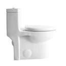 Gloss Tornado Flush 1 Piece Toilet With Soft Closing Seat, Water Saving Dual Flush - Gloss White