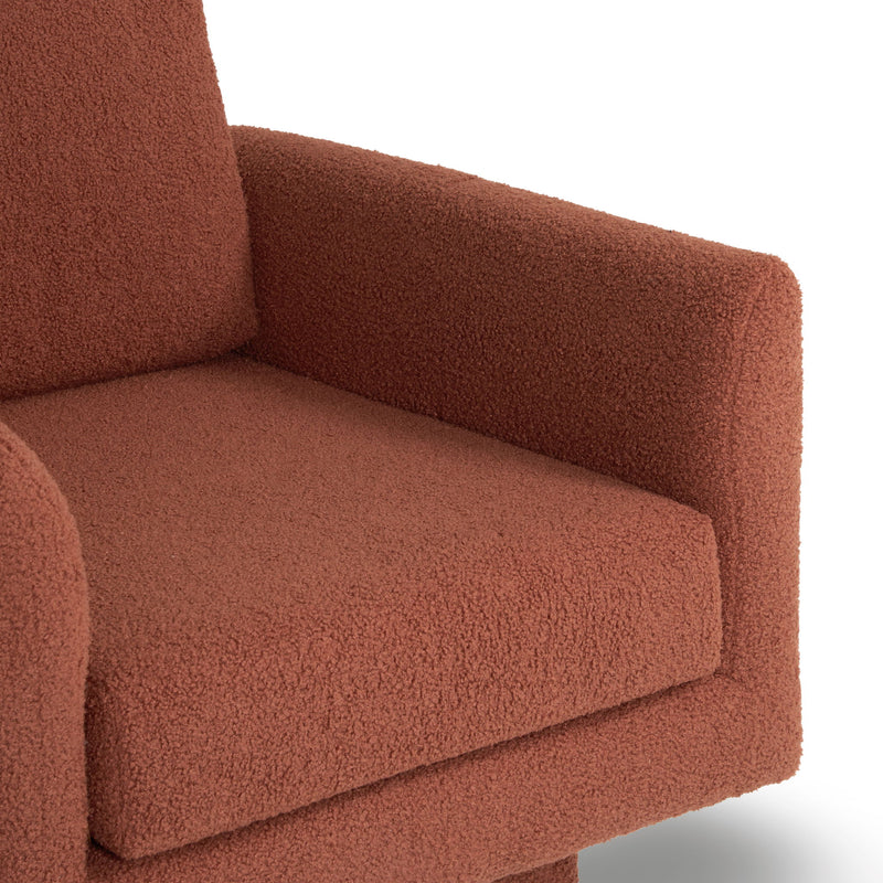 360° Modern Swivel Accent Chair Round Armchair, Thick Padded Single Lounge Sofa Upholstered Comfy