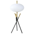 Layton - White Orb Shade Tripod Table Lamp - Black