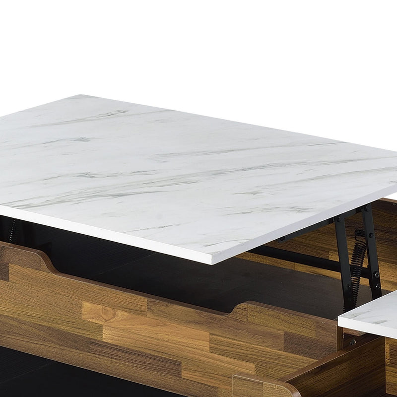 Axel - Printed Faux Marble Coffee Table With Lift Top - Marble