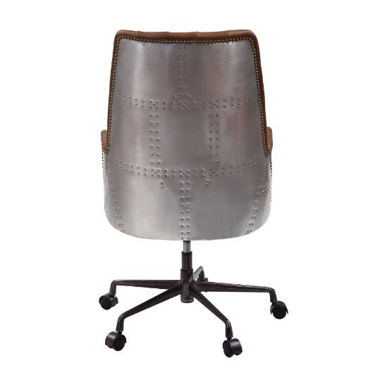 Salvol - Office Chair - Sahara Leather & Aluminum - Atlantic Fine Furniture Inc