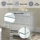 Mallika - End Table - Mirrored & Faux Crystals - Atlantic Fine Furniture Inc