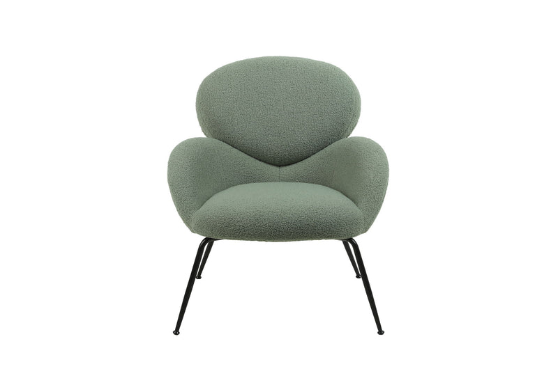 Modern Sherpa Chairs Accent Armchairs For Living Dining Room, Upholstered Chairs With Metal Legs, Comfy And Soft Chairs For Bedroom, Cute Vanity Chairs