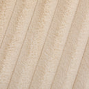 Modern Upholstered Round Ottoman Coffee Table With Storage Shelf