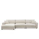 Oversized Sectional L Shaped Cloud Couch With USB Charging Port Cup Holder Deep And Wide Seat Sofa With Chaise Comfy