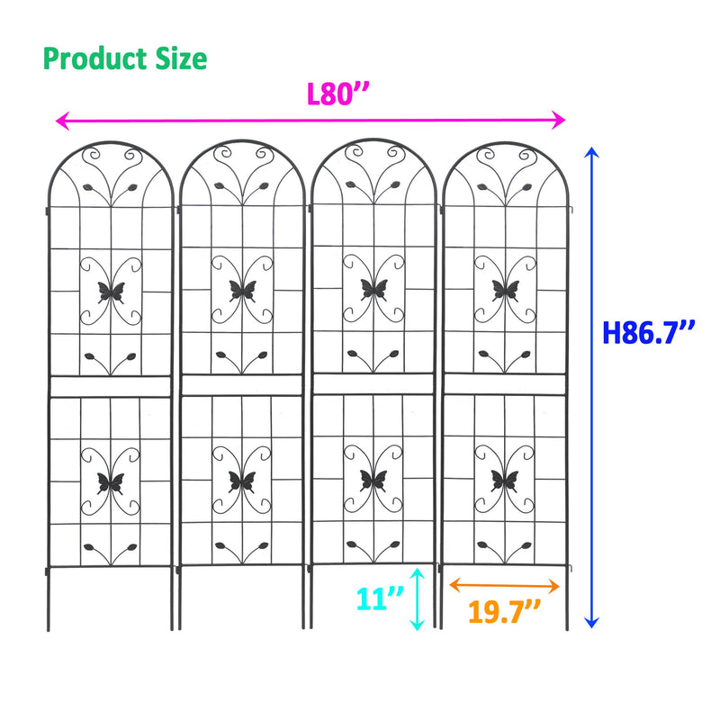 Garden Metal Trellis Rustproof Trellis For Climbing Plants Outdoor Flower Support