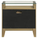 Granada - 2-Drawer Glass Top Nightstand - Natural Pine