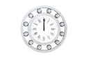Boffa - Geometric Pattern Trim Round Wall Clock - Mirrored