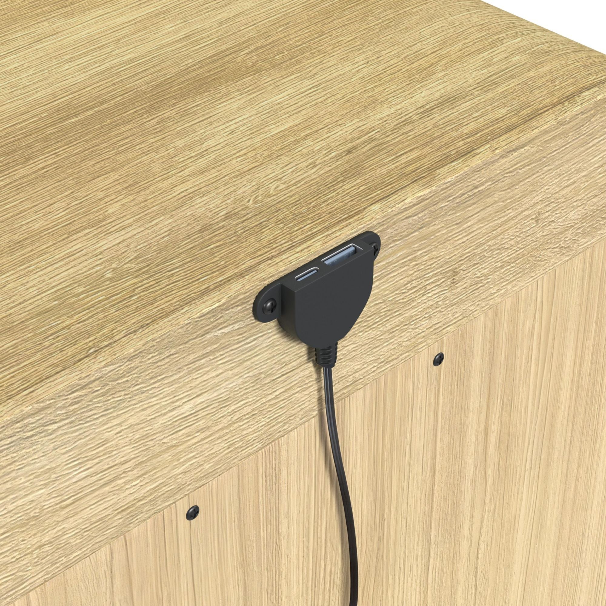 Ridgemont - 2-Drawer Nightstand With USB - Natural