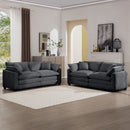 Elegant Corduroy Oversized Sectional Sofa Set With Deep Seats And Flexible Layout
