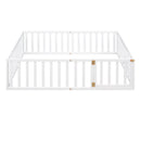 Full Size Wood Daybed Frame with Fence, White(OLD SKU:WF289662AAK)