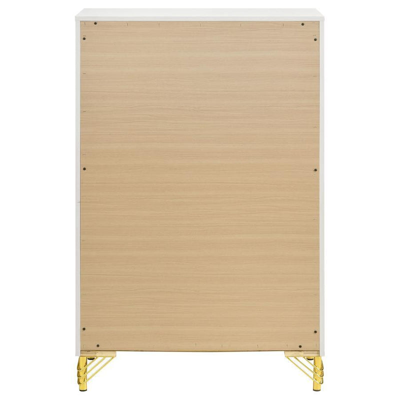 Lucia - 5-Drawer Bedroom Chest - White