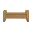 Modern Teddy Upholstered Large Bed End Bench With Arms And Storage