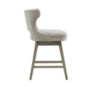 360 Degree Swivel Counter Stool With Silver Detailing