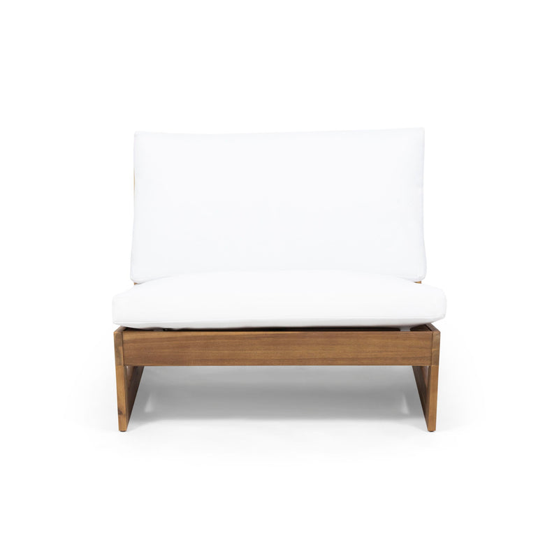 Acacia Wood Outdoor Club Chair With Cushions