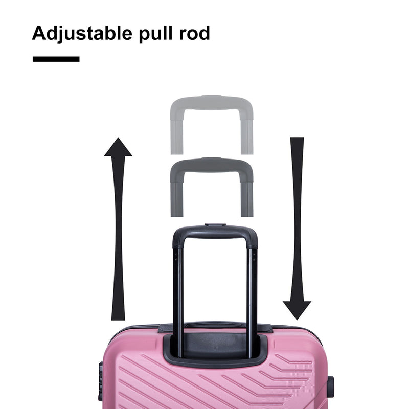 3 Piece Luggage Sets Lightweight Suitcase With Two Hooks, Spinner Wheels, Tsa Lock, Durable Hard Shell