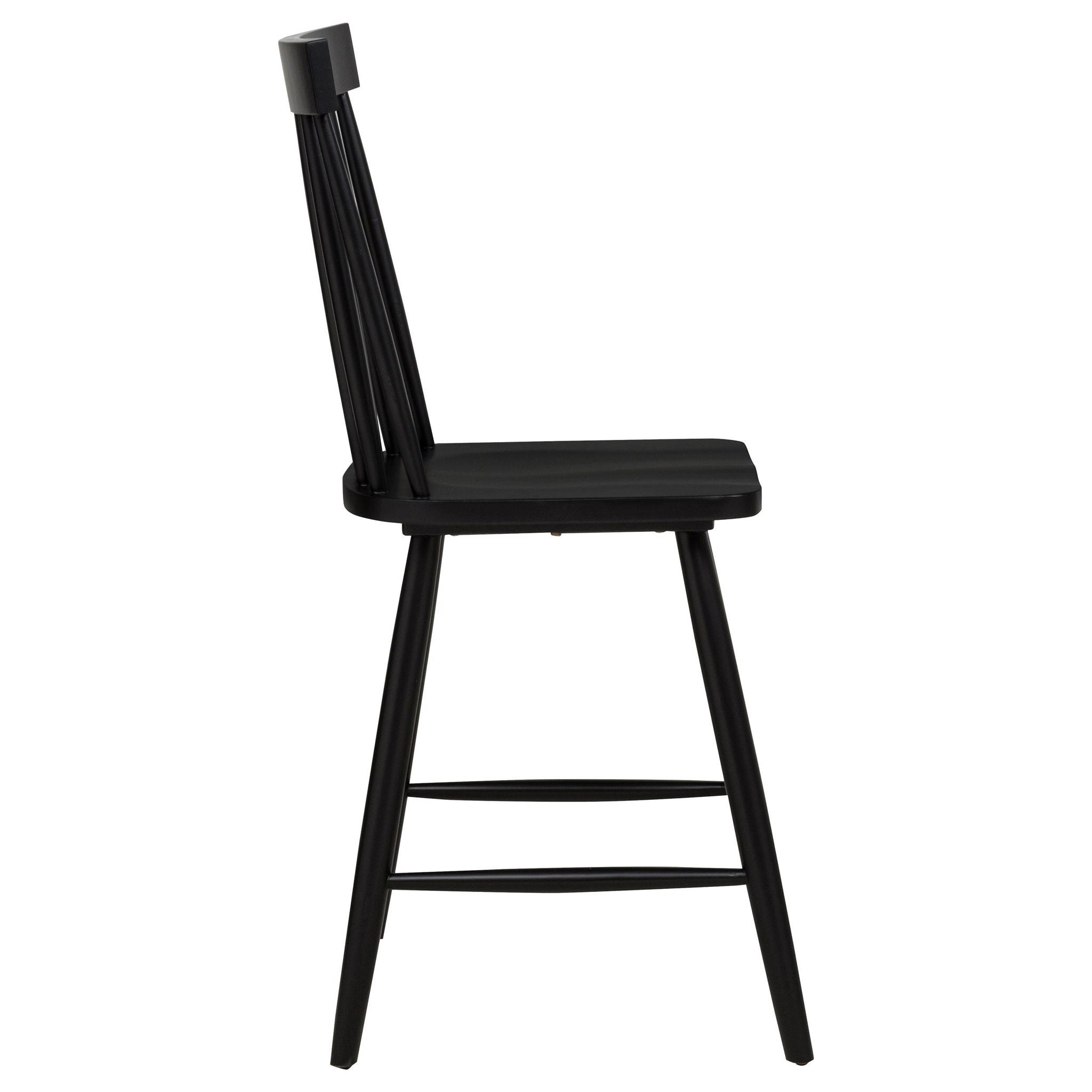Andrews Windsor Counter Height Dining Side Chair Black (Set of 2) - Atlantic Fine Furniture Melbourne FL