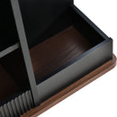 Adjustable End Table With Wheels, 360°Rotating Top And Storage Space