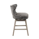 360 Degree Swivel Counter Stool With Silver Detailing