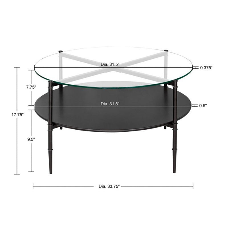 Caroline - Round Coffee Table - Black