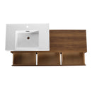 Modern Wall Mounted Bathroom Vanity With Resin Sink And Soft Close Drawer