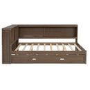 Daybed With Storage Shelves, LED, USB, And Trundle