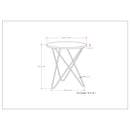 Gabon - Accent Table - White / Gold