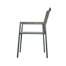 All Weather 7 Piece Patio Dining Table Set With Umbrella Hole - Brown / Gray