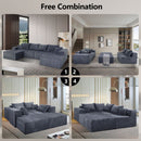Modular Sectional Sofa, Convertible Couch With Chaise Corduroy