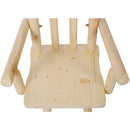 Rustic Bar Stool, Fir Wood Construction, Wide Armrest