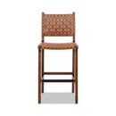 Andre - Counter Stool With Back - Pecan Brown
