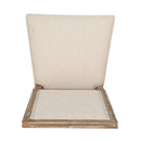 French Country Style Dining Chair With Upholstered Seating And Fluted Legs