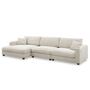 Oversized Sectional L Shaped Cloud Couch With USB Charging Port Cup Holder Deep And Wide Seat Sofa With Chaise Comfy