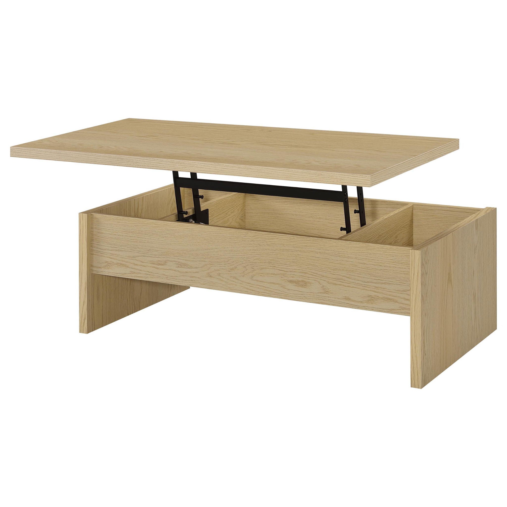 Canoga 2-piece Lift Top Cocktail Coffee Table Set Light Oak - Atlantic Fine Furniture Melbourne FL