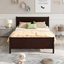 Platform Bed Frame Mattress Foundation Sleigh Bed With Headboard / Footboard / Wood Slat Suppor