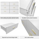 Modern Drawer Dresser For Bedroom, Ample Storage Wide Chest Of Drawers