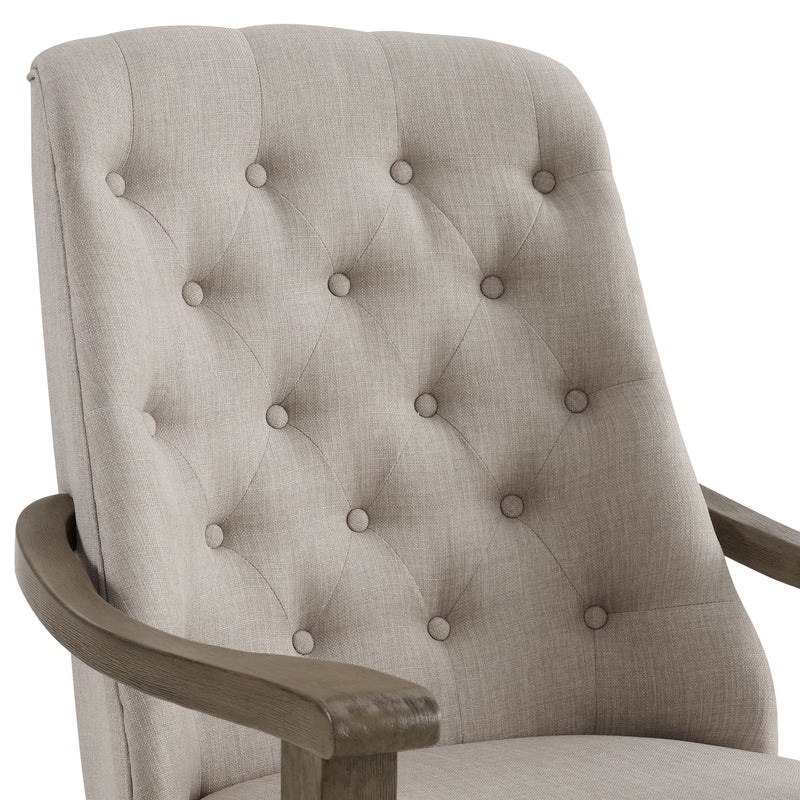 Kings Court - Dining Arm Chair - Gray / Taupe