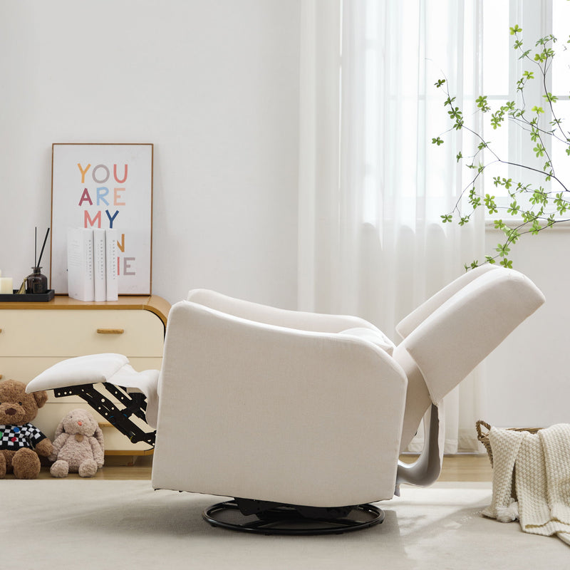 Wide Wingback Swivel Rocker Recliner Chair For Living Room