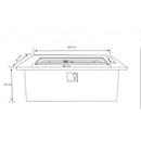 Concrete 60" Rectangular Propane Gas Fire Pit Table With 60000 Btu For Outdoor Spaces - Light Gray