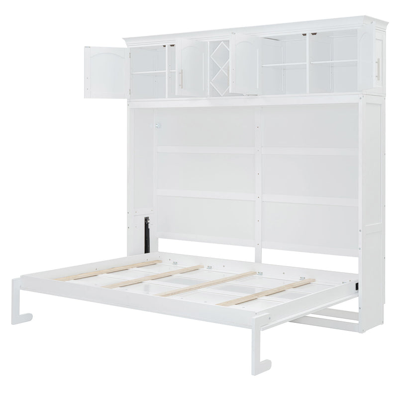 Murphy Wall Bed With Top Cabinets & Wine Rack