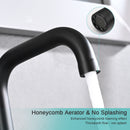 Widespread Bathroom Sink Faucet With Pop Up Drain And Brass Construction - Matte Black