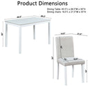 Dining Table Set With Crystal Decoration And Upholstered Chairs